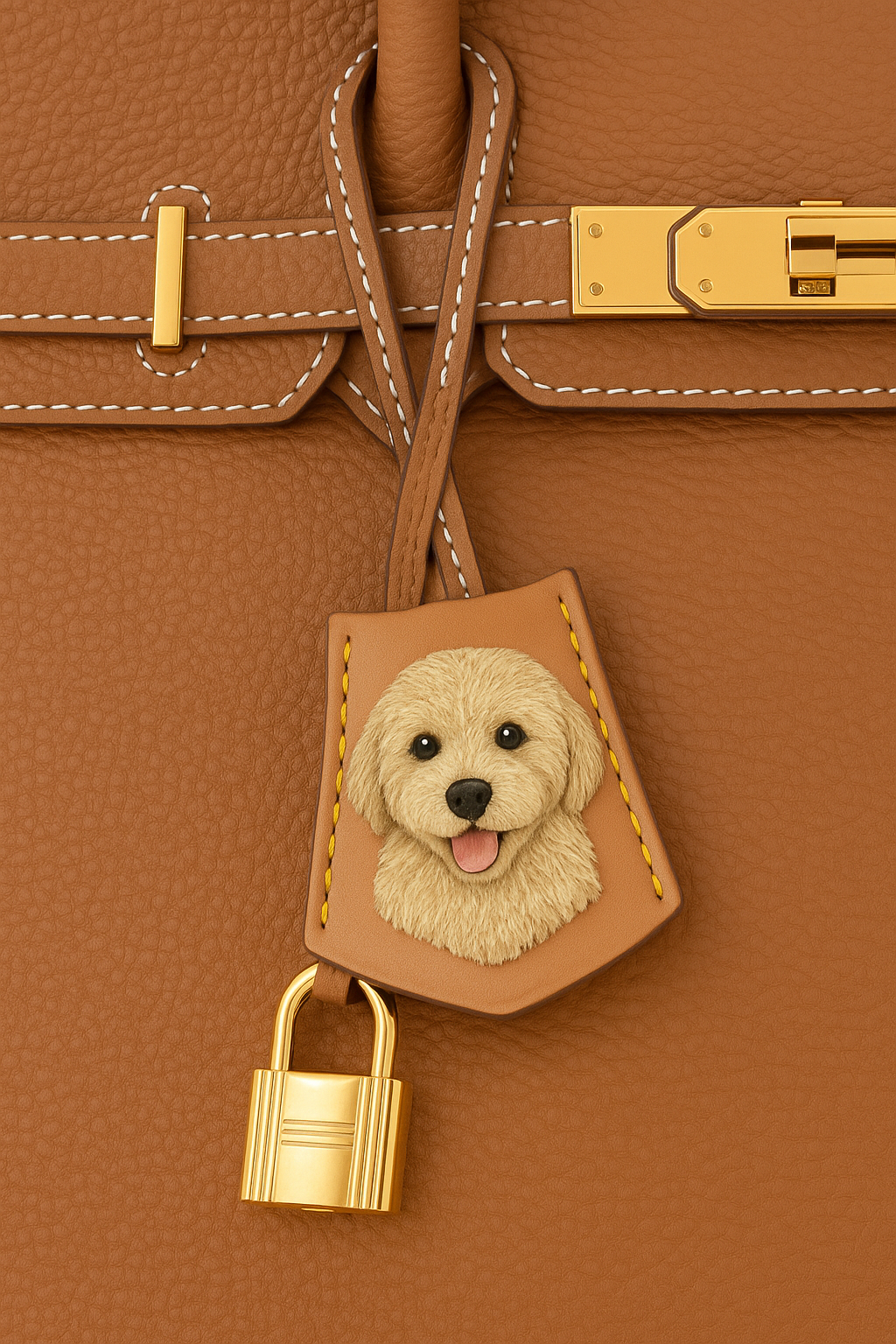The Custom Pet Portrait Clochette Bag Charm Tag