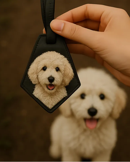 The Custom Pet Portrait Clochette Bag Charm Tag