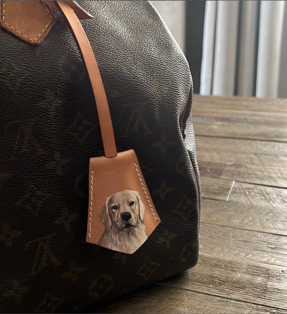The Custom Pet Portrait Clochette Bag Charm Tag