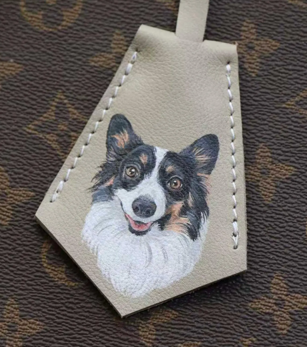 The Custom Pet Portrait Clochette Bag Charm Tag
