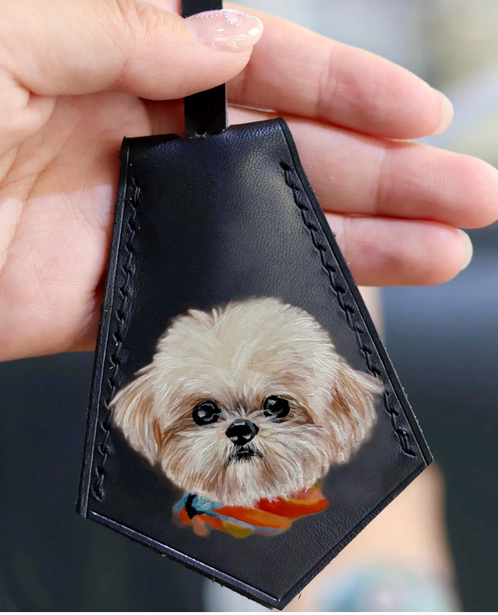 The Custom Pet Portrait Clochette Bag Charm Tag