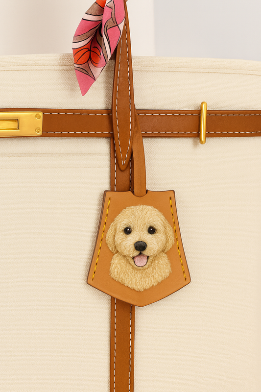 The Custom Pet Portrait Clochette Bag Charm Tag