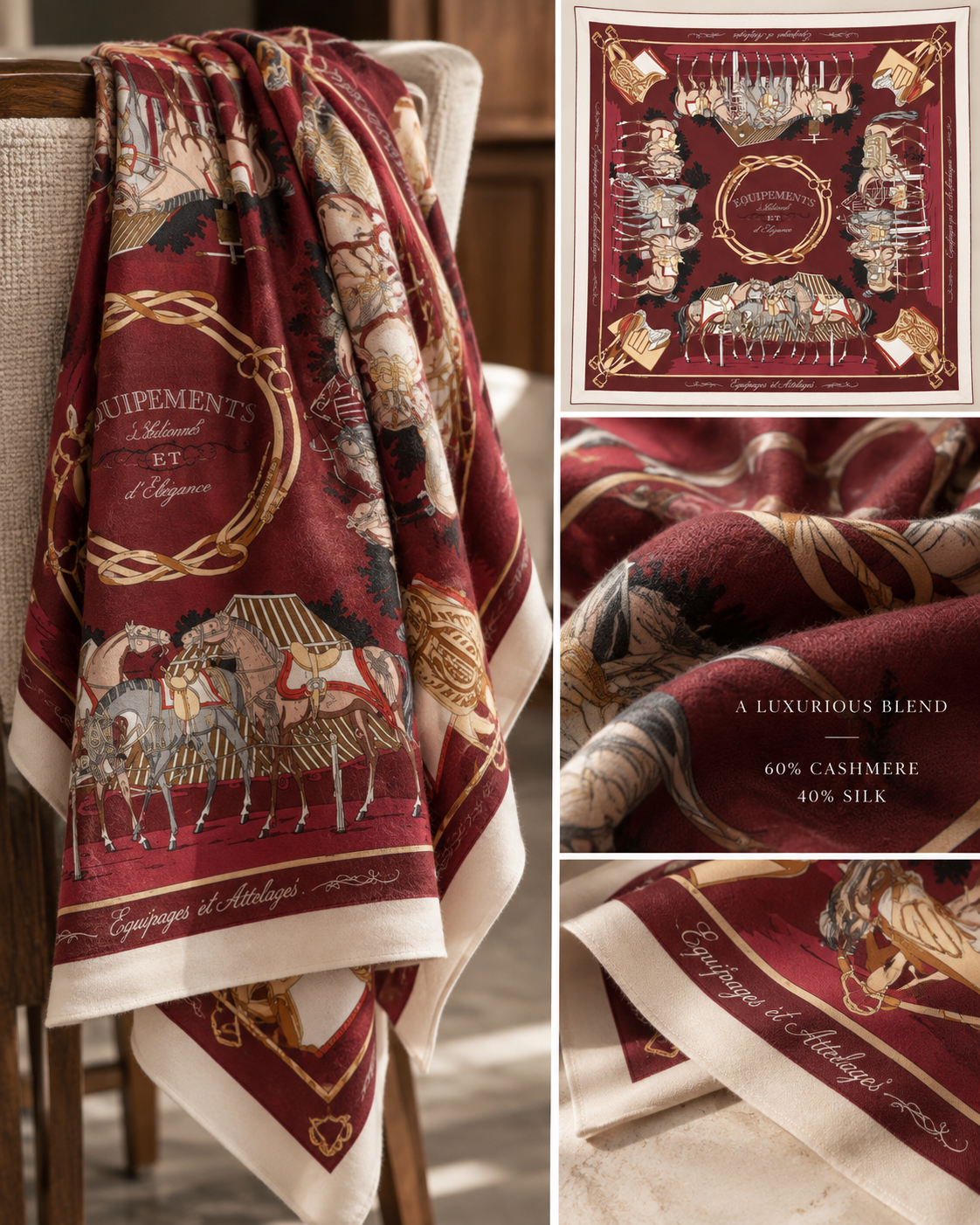 The Bordeaux Cashmere-Silk Scarf