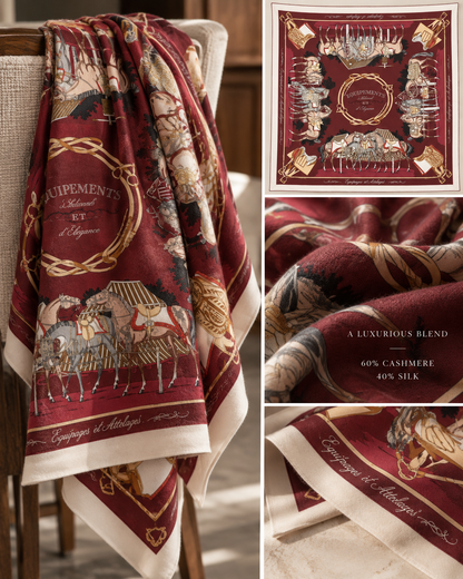 The Bordeaux Cashmere-Silk Scarf