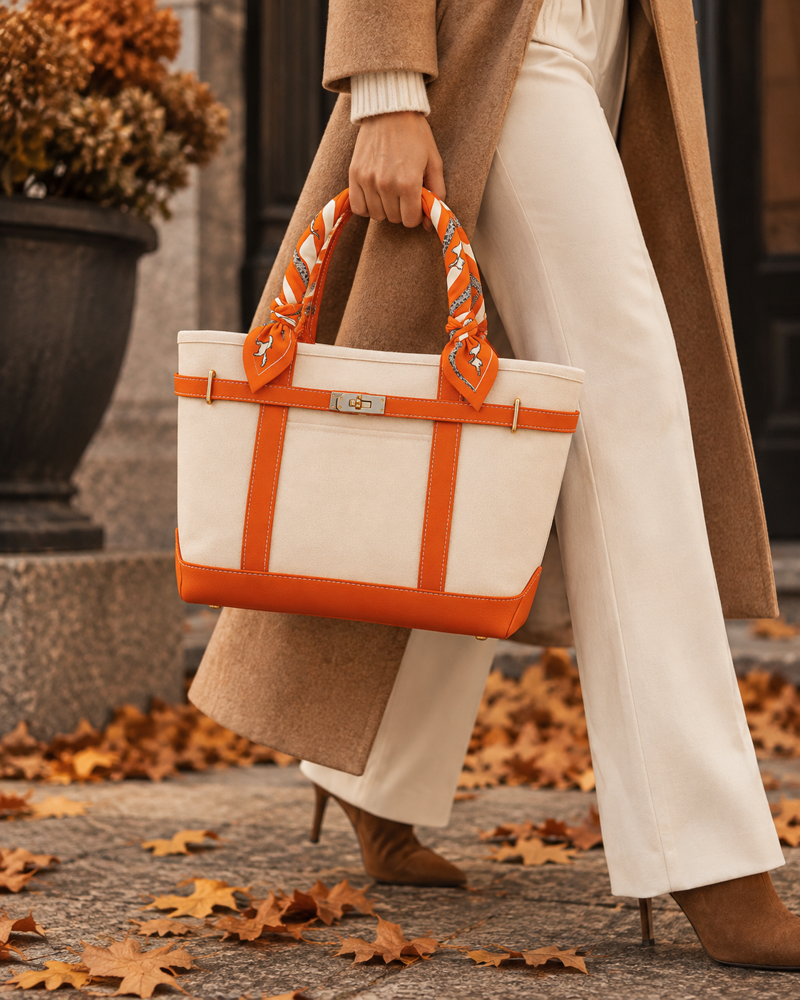 Limited Edition Twilly Boat Tote Boatkin Bag - Burnt Orange
