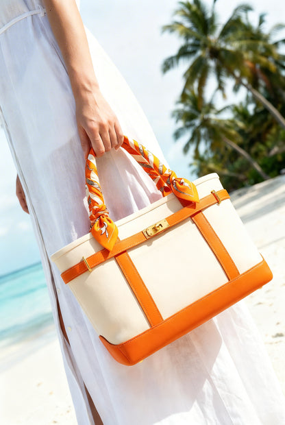 Limited Edition Twilly Tote Boatkin Bag - Burnt Orange