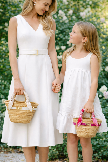 The Le Petite Mini French Straw Boatkin Tote