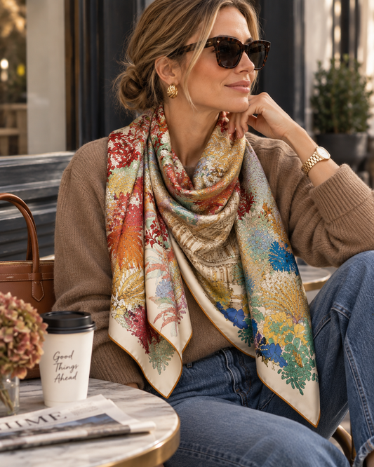 The Jardin Cashmere-Silk Scarf