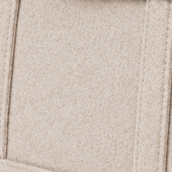 A structured felt tote bag in light beige with a brown leather strap and gold-tone hardware, shown on a clean white background.