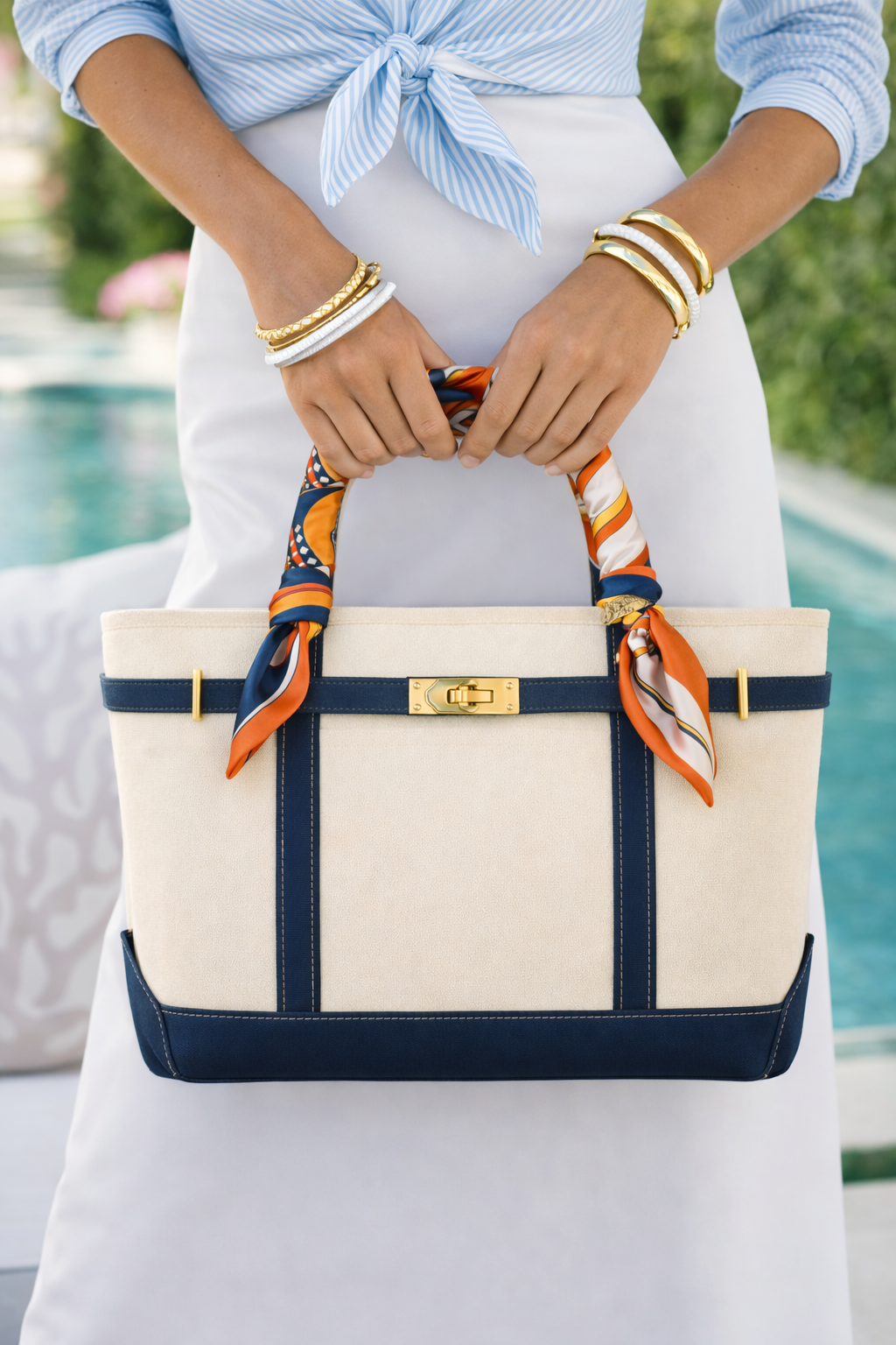 Limited Edition Twilly Tote Boatkin Bag - Marine Blue