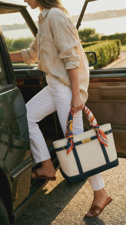 Limited Edition Twilly Tote Boatkin Bag - Marine Blue