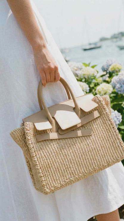 The Limited Edition Portofino Straw Boatkin Tote Bag