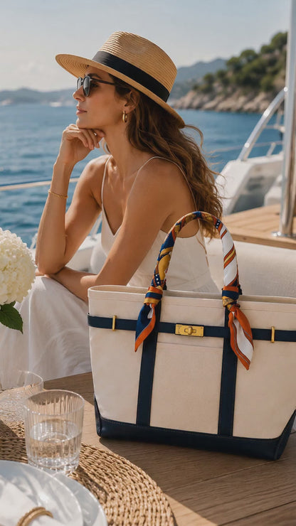 Limited Edition Twilly Tote Boatkin Bag - Marine Blue