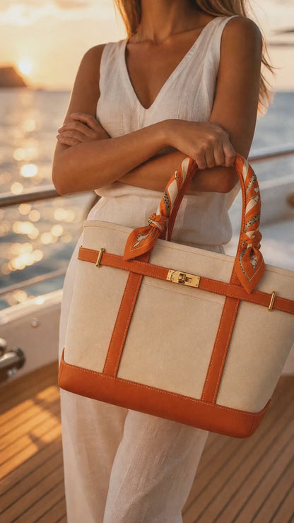 Limited Edition Twilly Tote Boatkin Bag - Burnt Orange
