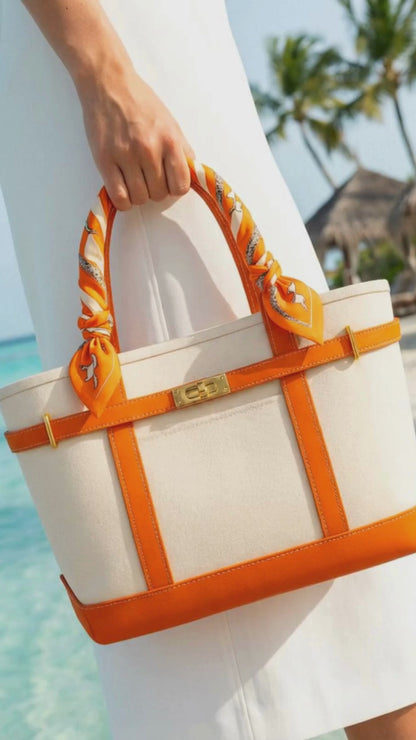Limited Edition Twilly Tote Boatkin Bag - Burnt Orange