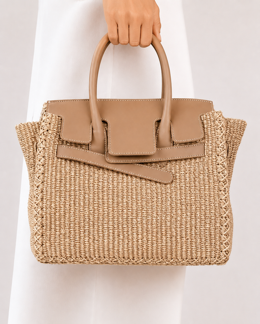 straw birkin Boatkin boat tote 
